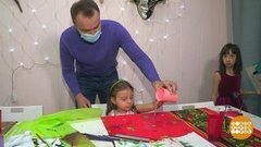 Скатерть правильная, новогодняя. Доброе утро. Фрагмент 