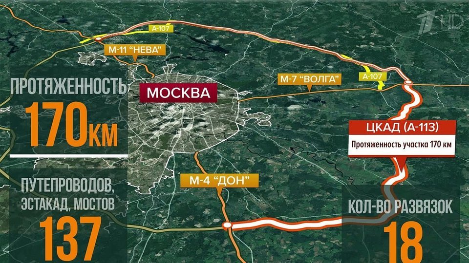 Карта цкад в московской области