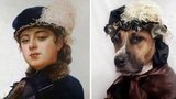Псковская собачка Ханна прославилась на весь мир, изображая на карантине шедевры живописи