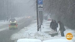 Как убирают снег. Доброе утро. Фрагмент 