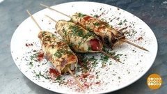 Быстрый шашлык из сыра и томатов. Доброе утро. Фрагмент 