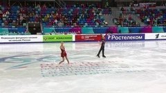Екатерина Петушкова — Евгений Маликов. Короткая программа. Первенство России по фигурному катанию среди юниоров 2021