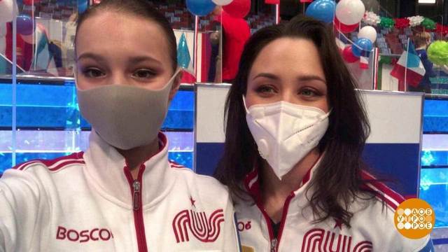 Командный чемпионат мира по фигурному катанию. Болеем за наших! Доброе утро. Фрагмент 