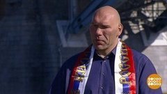 Николай Валуев рад победе нашей сборной. Доброе утро. Фрагмент 