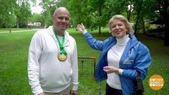 Алексей Кортнев забивает штрафной. Доброе утро. Суббота. Фрагмент 