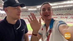 Елена Исинбаева комментирует. Доброе утро. Фрагмент 