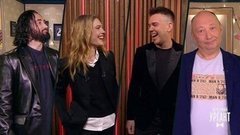 Наталья Водянова, Михаил Зыгарь и Юрий Гальцев. Мот. Вечерний Ургант