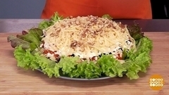 Слоеный салат с курицей. Доброе утро. Фрагмент 