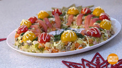 Салат «Рождественский венок». Доброе утро. Фрагмент 