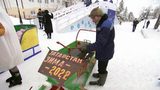 В Татарстане устроили большой спортивный праздник для любителей покататься с ледяных горок