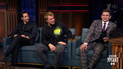 Актеры Дмитрий Белоцерковский, Павел Крайнов и Макар Запорожский о фильме "11 молчаливых мужчин". Вечерний Ургант