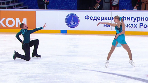 Екатерина Петушкова — Евгений Маликов. Короткая программа. Финал Кубка России по фигурному катанию 2021/22