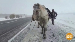 Из Якутии  ̶  в Москву на лошадях. Доброе утро. Фрагмент