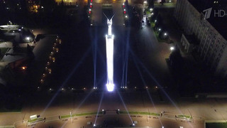 В честь 77-й годовщины Парада Победы 1945 года по всей стране зажглись «Лучи Победы»