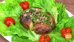 Запеченный картофель с грибами. Доброе утро. Фрагмент 
