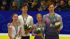 Церемония награждения. Пары. Казань. Гран-при России по фигурному катанию 2022/23