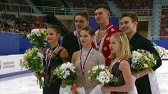 Церемония награждения. Пары. Пермь. Гран-при России по фигурному катанию 2022/23