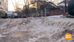 Наледь на тротуаре: кому жаловаться? Доброе утро. Фрагмент 