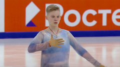 Никита Сарновский. Короткая программа. Первенство России по фигурному катанию среди юниоров 2023