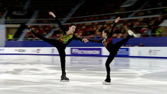 София Хисамутдинова — Лев Цеханович. Короткая программа. Первенство России по фигурному катанию среди юниоров 2023