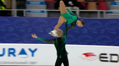 Анна Москалева — Максим Ложкин. Произвольная программа. Первенство России по фигурному катанию среди юниоров 2023