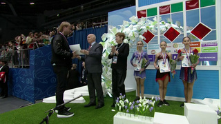 Девушки. Церемония награждения. Финал Гран-при России по фигурному катанию 2022/23