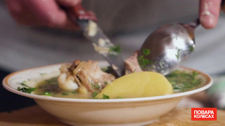 «Готовим осетинские пироги и суп «Лывжа» из курицы». Повара получили мастер-класс по приготовлению осетинских блюд. Повара на колесах. Фрагмент