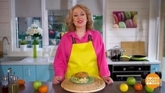 Бейгл с омлетом и сыром. Доброе утро. Фрагмент