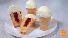 Десерт в вафельном стаканчике. Доброе утро. Фрагмент 