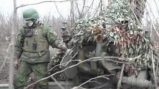 Смело и слаженно действуют бойцы 136-го артиллерийского полка в районе Работино