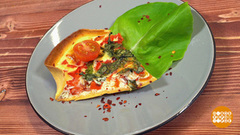 Сытный омлет на лепешке. Доброе утро. Фрагмент