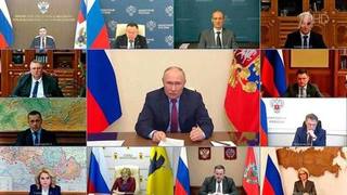 Владимир Путин с членами правительства обсудил реализацию программы национального развития России