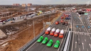 Сергей Собянин дал старт движению по путепроводу через МЦД-3 на Ленинградском шоссе