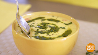 Весенний сырный суп от Марии Суровой. Доброе утро. Фрагмент 