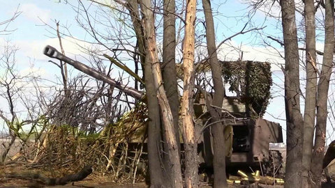 Расчеты самоходных установок «Гвоздика» нанесли удары по опорным пунктам ВСУ на Южно-Донецком направлении