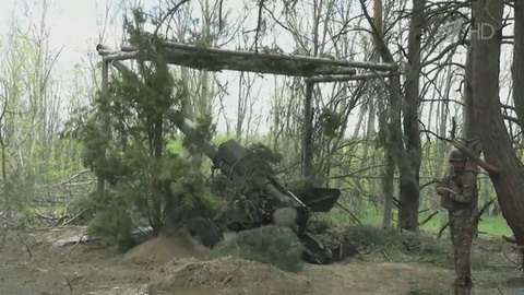 Российские десантники уничтожили самоходное орудие боевиков и западную гаубицу на правом берегу Днепра
