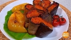 «Веер» из баклажанов. Доброе утро. Фрагмент 