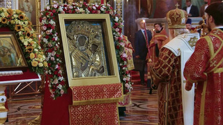 В Москву из Санкт-Петербурга доставили Чудотворную Тихвинскую икону Божией Матери