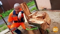 Колем дрова безопасно. Доброе утро. Суббота. Фрагмент