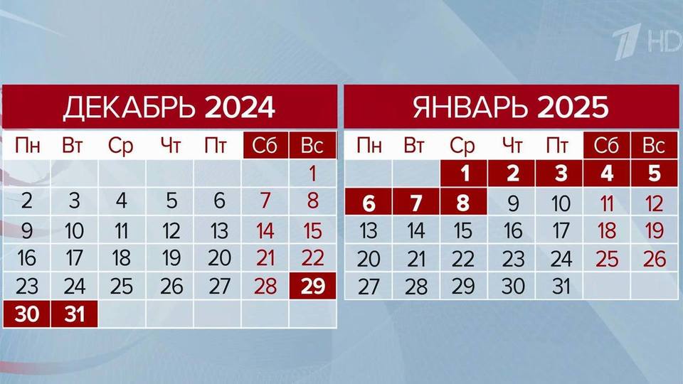 Календарь выходных на нг 2025 Хороший отдых надо планировать заранее: новогодние праздники будут продолжаться 