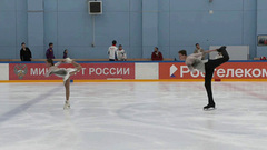 Таисия Щербинина — Артем Петров. Короткая программа. Контрольные прокаты сборной России по фигурному катанию среди юниоров 2024