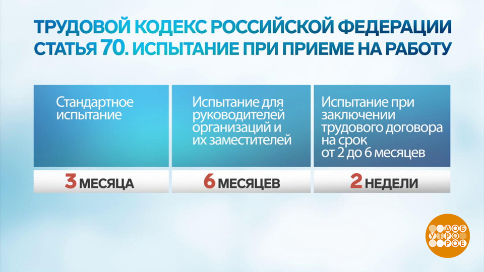 Испытательный срок: знайте свои права! Доброе утро. Фрагмент выпуска от 24.09.2024