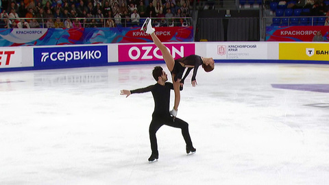 Елизавета Худайбердиева — Егор Базин. Произвольный танец. Красноярск. Гран-при России по фигурному катанию 2024/25