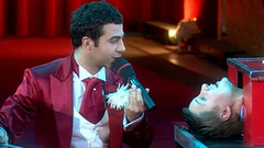 Артема Михалкова распиливают! Цирк со звездами. Фрагмент выпуска. 2007 год