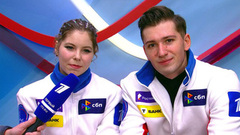 «На последних двух элементах в пляс пошли». Интервью Мишиной — Галлямова после победы. Санкт-Петербург. Гран-при России по фигурному катанию 2024/25