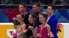 Пары. Церемония награждения. Санкт-Петербург. Гран-при России по фигурному катанию 2024/25