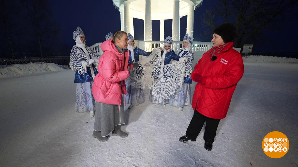 Морозные узоры кукарского кружева. Доброе утро. Фрагмент выпуска от 26.12.2024