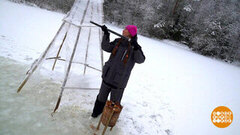 Теплая палатка для зимней рыбалки. Доброе утро. Суббота. Фрагмент 