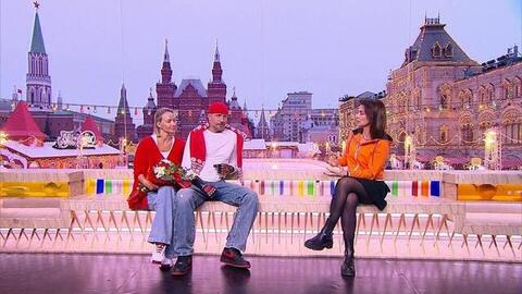 Оксана Домнина и Роман Костомаров. Человек может все! Доброе утро. Суббота. Фрагмент