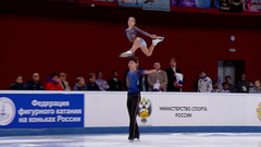 Полина Шешелева и Егор Карнаухов выиграли с четверной подкруткой. Произвольная программа. Первенство России по фигурному катанию среди юниоров 2025